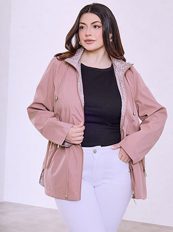 Double face jacket in dusty pink