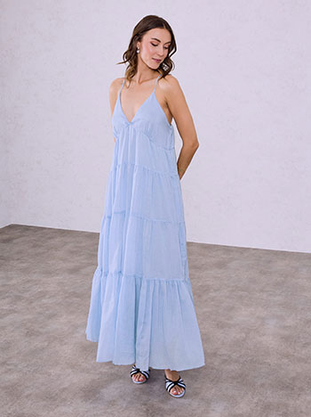 Cotton dress in sky blue