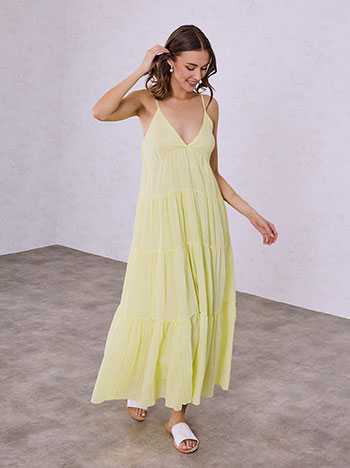 Cotton dress in yellow
