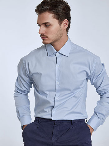 Μπλούζες/Πουκάμισα Ανδρικό βαμβακερό πουκάμισο WQ1010.3013+1