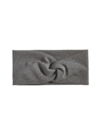 Suede like headband with knot in grey