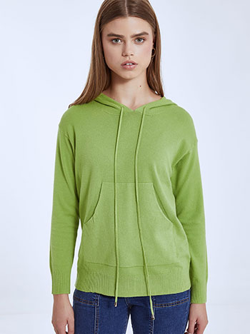Μπλούζες/Πουλόβερ Μεταλλιζέ πουλόβερ με κουκούλα WQ1738.4321+4