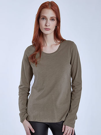 Μπλούζες/Μακρυμάνικες Βαμβακερή μπλούζα WQ6042.4001+8