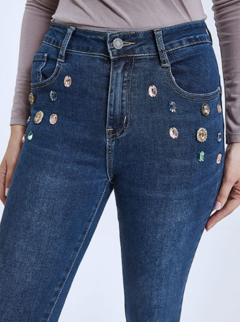 Παντελόνια/Jeans Τζιν με πέτρες strass WQ7643.1233+1