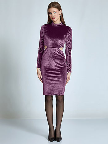 Dark purple velvet outlet dress