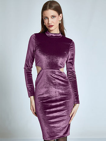Φορέματα/Midi Βελούδινο φόρεμα με ανοίγματα WQ8822.8001+3