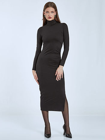 Φορέματα/Midi Ζιβάγκο φόρεμα με σούρα στο πλάι WQ8825.8001+1