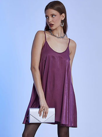 Celestino Mini φόρεμα με σατέν όψη WQ8877.8001+4