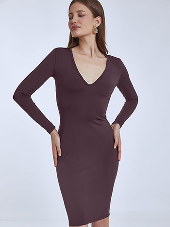 Φορέματα/Midi Midi φόρεμα με V λαιμόκοψη WQ8881.8001+2