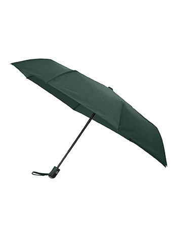 Compact monochrome umbrella in dark green