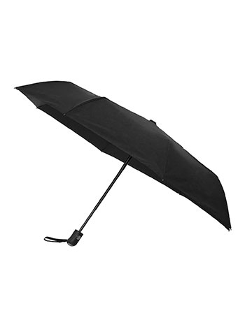 Σπαστή μονόχρωμη ομπρέλα σε μαύρο