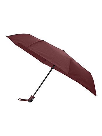 Compact monochrome umbrella in wine red