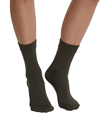 Thermal socks 310DEN in dark khaki