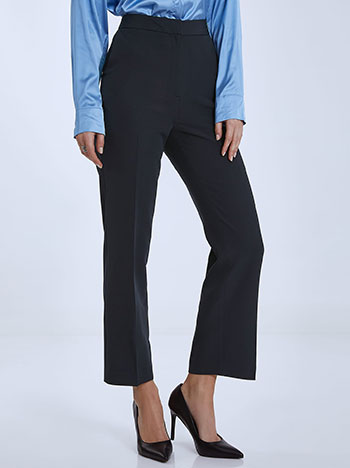 Straight line trousers with pockets in dark blue