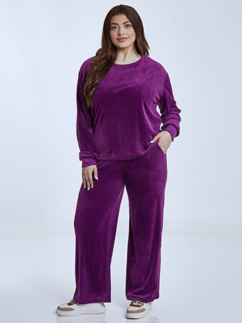 Purple on sale velvet tracksuit