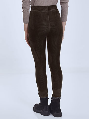 Corduroy high waist leggings in dark brown, 9.99€