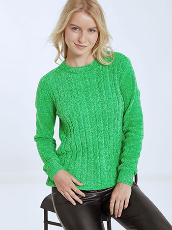 Μπλούζες/Πουλόβερ Chenille πουλόβερ με ανάγλυφη πλέξη WQ9856.4312+4