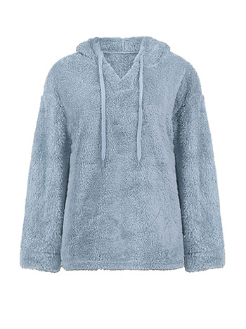 Light blue fluffy on sale hoodie