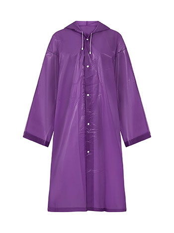 Raincoat with hoodie unisex in purple