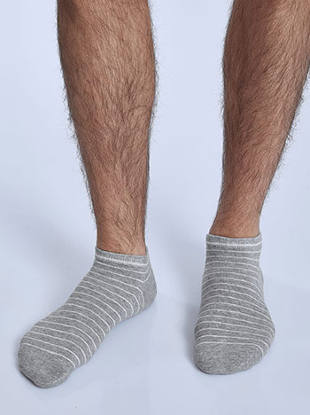 Celestino Σετ με 3 ζευγάρια ανδρικές ριγέ κάλτσες WQ9886.0096+3