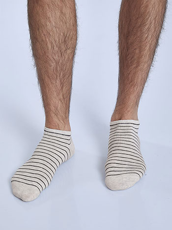 Celestino Σετ με 3 ζευγάρια ανδρικές ριγέ κάλτσες WQ9886.0096+4