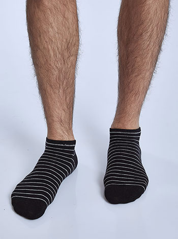 Celestino Σετ με 3 ζευγάρια ανδρικές ριγέ κάλτσες WQ9886.0096+5