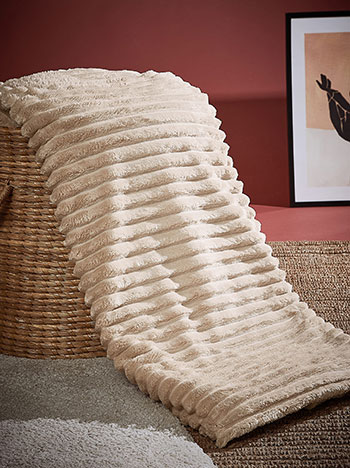 Fleece blanket 180x230 cm in beige