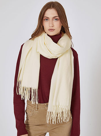 Scarf monochrome in off white