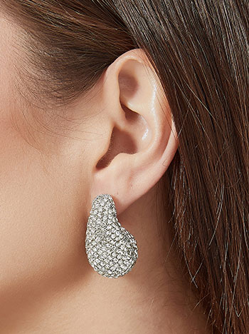 Earrings with strass in silver