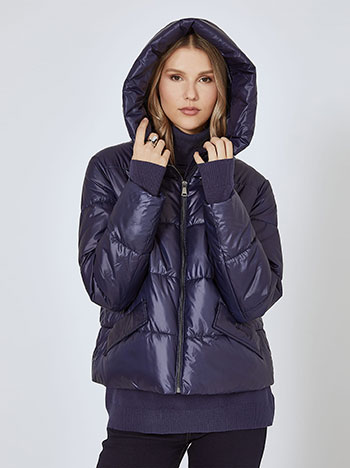 Jacket puffer monochrome in dark blue