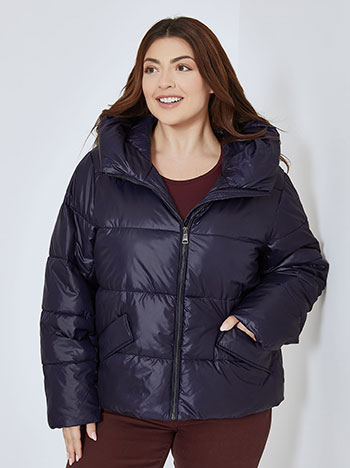 Jacket puffer monochrome in dark blue