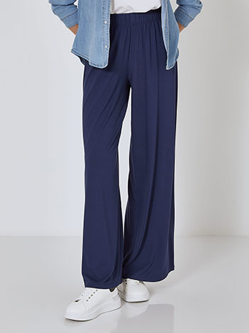 Wide leg trousers in dark blue