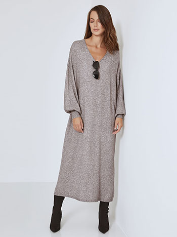 Dress knitted in grey