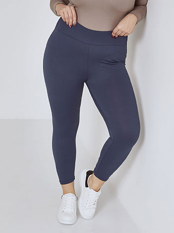 Leggings high waist monochrome in dark blue