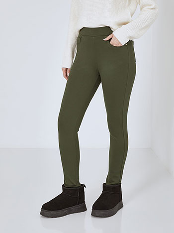 Trousers skinny elastic in khaki