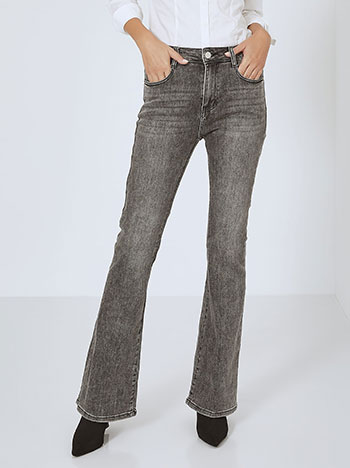 Jeans flare faded in dark grey