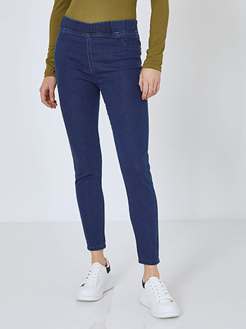 Jeans skinny with cotton in blue