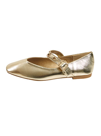 Shoes with studs in gold - Pose1