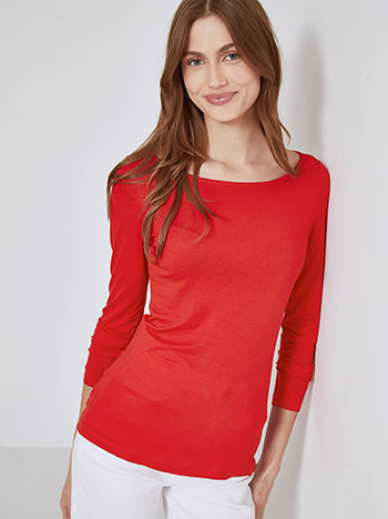 Top monochrome elastic in red