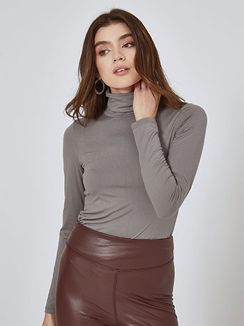 Turtleneck elastic monochrome in grey