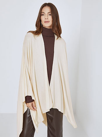 Cape asymmetric in off white