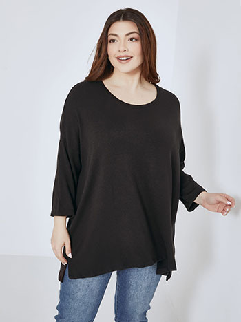 Top knitted soft touch in black