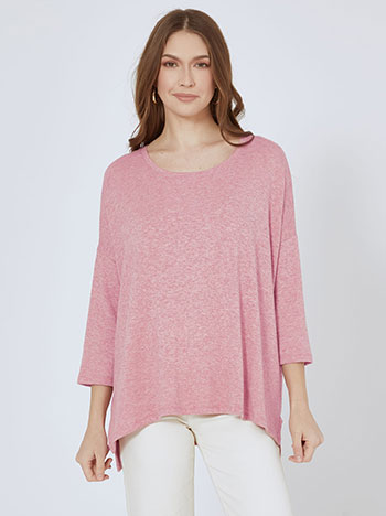 Μπλούζα πλεκτή με απαλή υφή σε κόκκινο