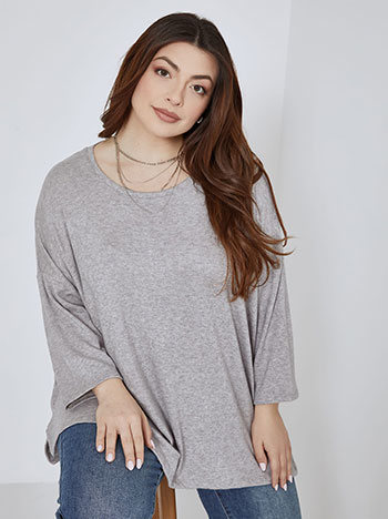 Top knitted soft touch in grey