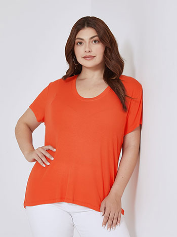 T-shirt with bamboo in orange