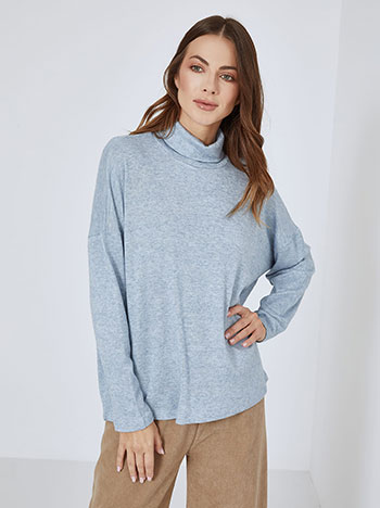 Turtleneck loose fit in rough blue