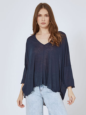 Asymmetric top in dark blue