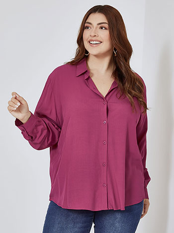 Shirt with cotton in purple