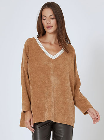 Top corduroy oversized in camel