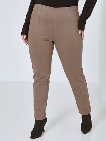 Trousers elastic in light brown